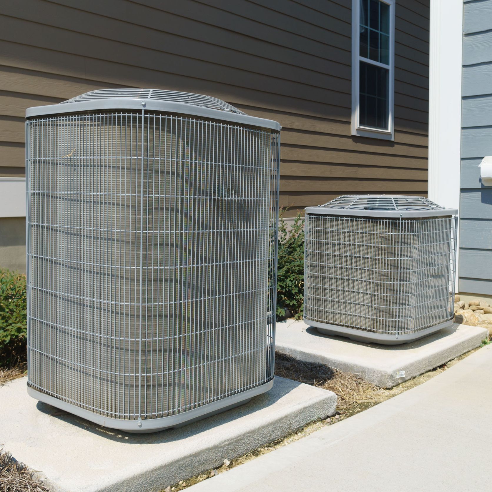 Air conditioner unit outside a resident